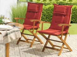 Conjunto De 2 Almofadas Terracota Para A Cadeira Maui