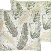 Conjunto De 2 Almofadas Verde E Creme 45 X 45 Cm Rhapis
