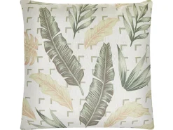 Conjunto De 2 Almofadas Verde E Creme 45 X 45 Cm Rhapis