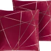 Conjunto De 2 Almofadas Vermelhas 45 X 45 Cm Pinus