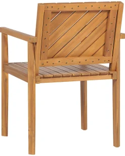 Conjunto De 6 Cadeiras De Jardim Em Madeira De Acacia Clara Baratti