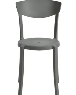 Conjunto De 4 Cadeiras De Jantar Cinzentas Escuras Vieste