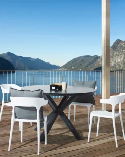 Conjunto De 4 Cadeiras De Jantar Brancas Gubbio