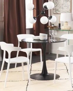 Conjunto De 4 Cadeiras De Jantar Brancas Gubbio