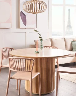 Conjunto De 4 Cadeiras De Jantar Em Plastico Rosa Gela