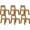 Conjunto De 6 Cadeiras De Jardim Em Madeira De Acacia Livorno