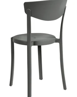 Conjunto De 8 Cadeiras De Jantar Cinzentas Escuras Vieste