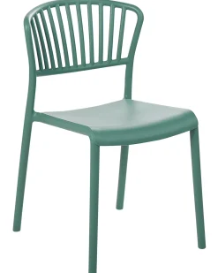 Conjunto De 4 Cadeiras De Jantar Em Plastico Verde Menta Gela