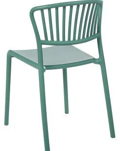Conjunto De 4 Cadeiras De Jantar Em Plastico Verde Menta Gela