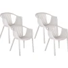 Conjunto De 4 Cadeiras De Jardim Creme Napoli