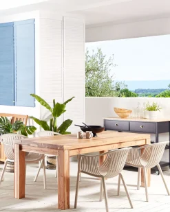 Conjunto De 4 Cadeiras De Jardim Creme Napoli