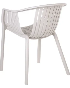 Conjunto De 4 Cadeiras De Jardim Creme Napoli