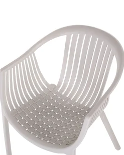 Conjunto De 4 Cadeiras De Jardim Creme Napoli