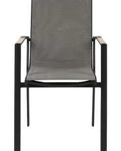 Conjunto De 4 Cadeiras De Jardim Pretas Busseto