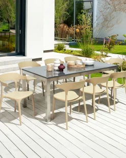 Conjunto De 8 Cadeiras De Jantar Cremes Gubbio