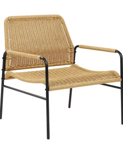 Conjunto De 2 Cadeiras De Jardim Em Rattan Natural Prasimo