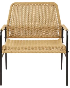 Conjunto De 2 Cadeiras De Jardim Em Rattan Natural Prasimo