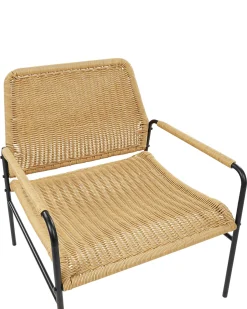 Conjunto De 2 Cadeiras De Jardim Em Rattan Natural Prasimo