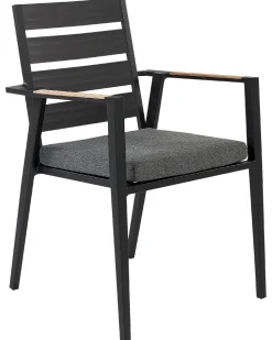 Conjunto De 4 Cadeiras De Jardim Pretas Taviano