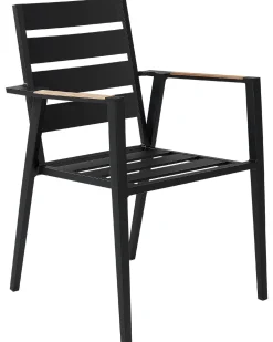 Conjunto De 4 Cadeiras De Jardim Pretas Taviano