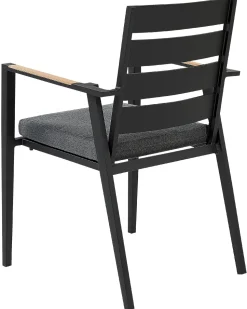 Conjunto De 4 Cadeiras De Jardim Pretas Taviano