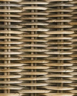 Conjunto De 2 Cadeiras De Jardim Em Rattan Cor Natural Susua