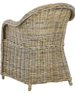 Conjunto De 2 Cadeiras De Jardim Em Rattan Cor Natural Susua