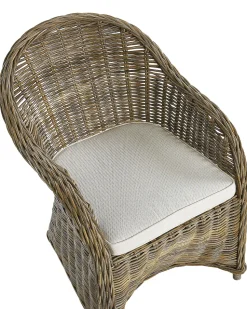 Conjunto De 2 Cadeiras De Jardim Em Rattan Cor Natural Susua
