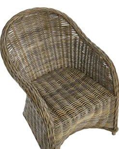 Conjunto De 2 Cadeiras De Jardim Em Rattan Cor Natural Susua