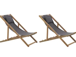 Conjunto De 2 Cadeiras De Jardim Com 2 Tecidos A Escolha Em Madeira Clara Avellino