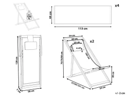 Conjunto De 2 Cadeiras De Jardim Com 2 Tecidos A Escolha Em Madeira Clara Avellino