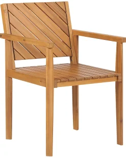 Conjunto De 4 Cadeiras De Jardim Em Madeira De Acacia Clara Baratti