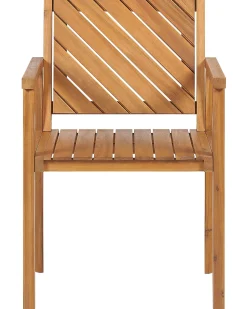 Conjunto De 4 Cadeiras De Jardim Em Madeira De Acacia Clara Baratti