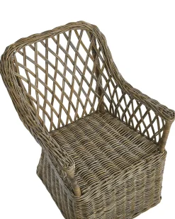 Conjunto De 2 Cadeiras De Jardim Rattan Cor Natural Maros