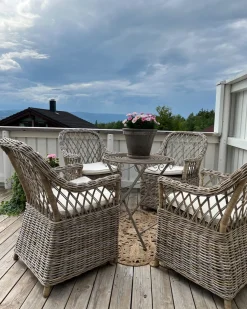 Conjunto De 2 Cadeiras De Jardim Rattan Cor Natural Maros