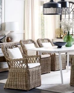 Conjunto De 2 Cadeiras De Jardim Rattan Cor Natural Maros