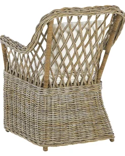 Conjunto De 2 Cadeiras De Jardim Rattan Cor Natural Maros