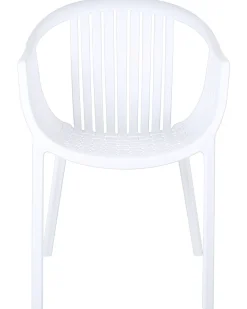 Conjunto De 4 Cadeiras De Jardim Brancas Napoli