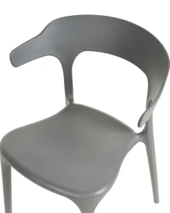 Conjunto De 4 Cadeiras De Jantar Cinzentas Gubbio