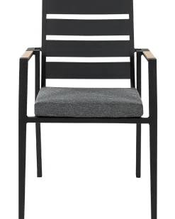 Conjunto De 6 Cadeiras De Jardim Pretas Taviano