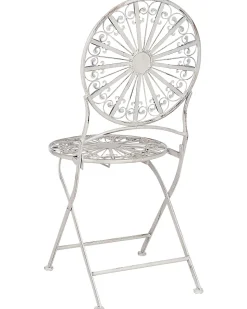 Conjunto De 2 Cadeiras De Jardim Em Metal Branco Scafa