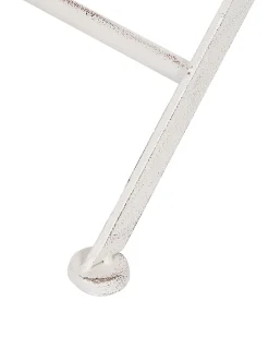 Conjunto De 2 Cadeiras De Jardim Em Metal Branco Scafa