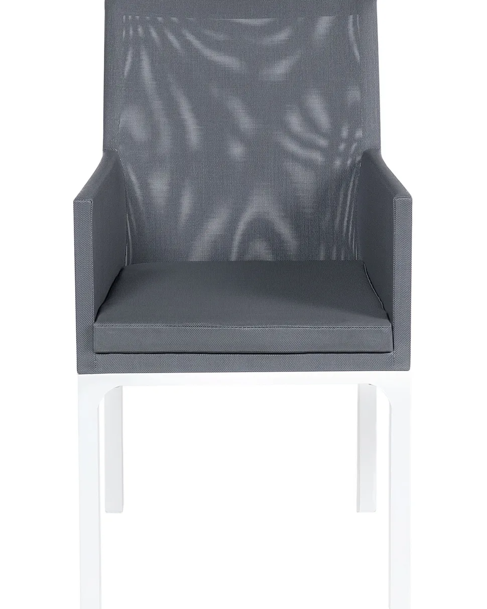 Conjunto De 4 Cadeiras De Jardim Cinzentas Bacoli