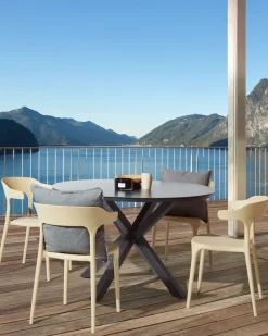 Conjunto De 4 Cadeiras De Jantar Cremes Gubbio