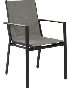 Conjunto De 6 Cadeiras De Jardim Pretas Busseto