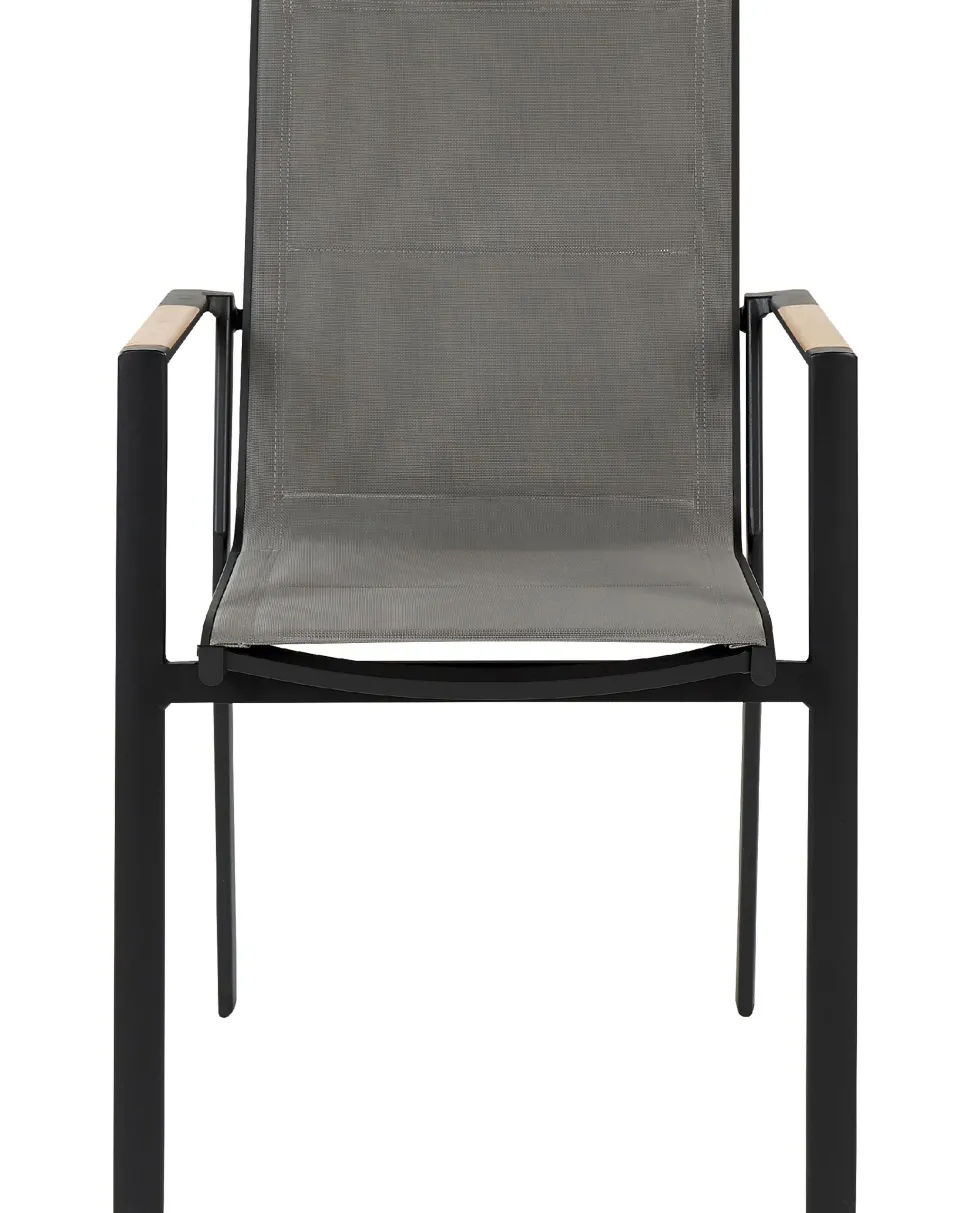 Conjunto De 6 Cadeiras De Jardim Pretas Busseto