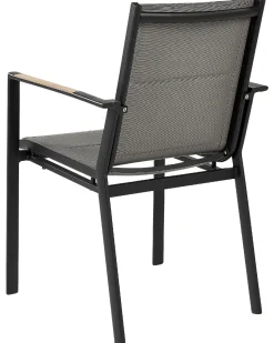 Conjunto De 6 Cadeiras De Jardim Pretas Busseto