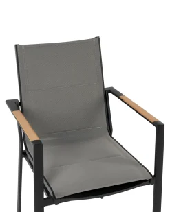 Conjunto De 6 Cadeiras De Jardim Pretas Busseto