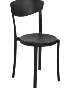 Conjunto De 8 Cadeiras De Jantar Pretas Vieste