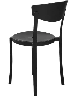 Conjunto De 8 Cadeiras De Jantar Pretas Vieste